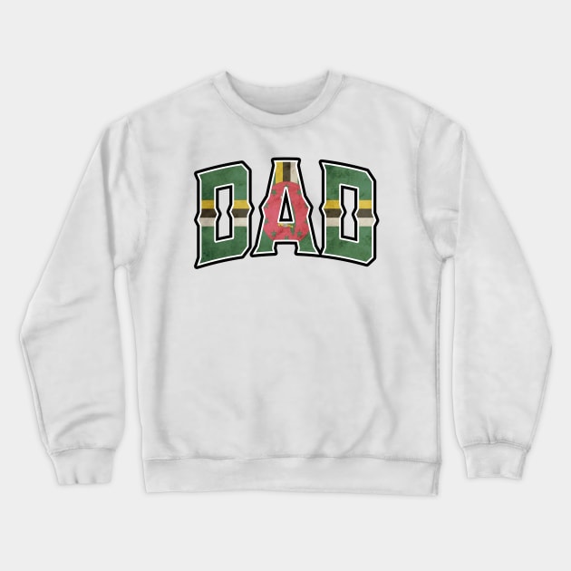 Dad Dominica Vintage Heritage DNA Flag Crewneck Sweatshirt by Just Rep It!!